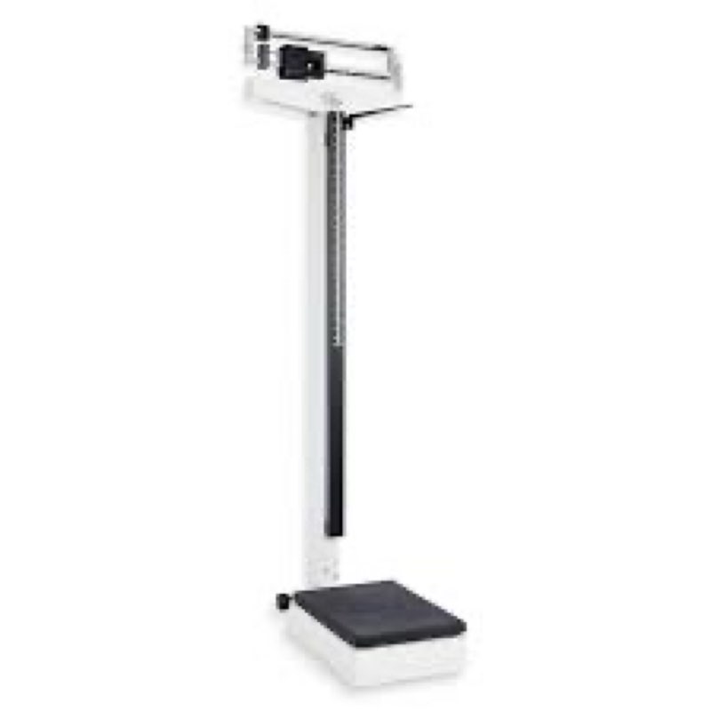 AdirMed Mechanical Physician Scale with Height Rod - Manual Measuring Scale - Eye-Level Display Dual