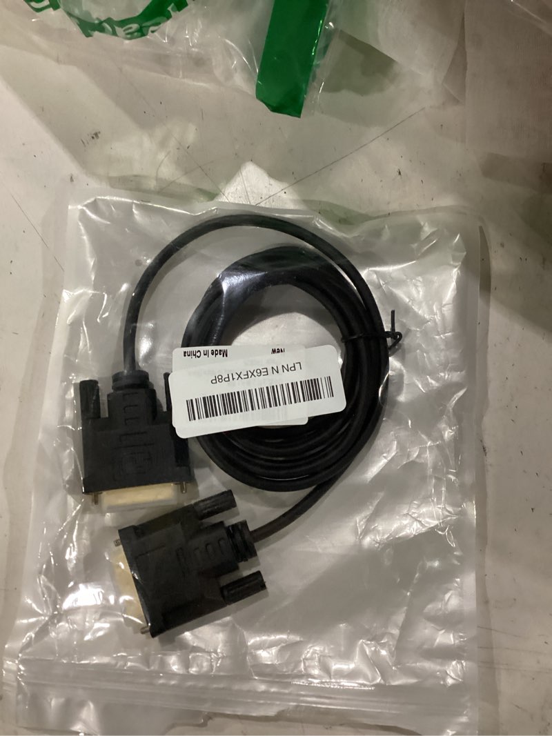Condition photo showing As Is for dvi cable 6 feet, dvi-d 24+1 cord male to male digital video monitor cable for computer, hdtv, gaming, monitor, projector 1 6 feet