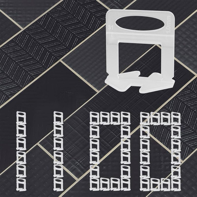 1100 pcs tile leveling system clips 1/32" (1.0mm) for ceramic tile and stone installation - diy tile