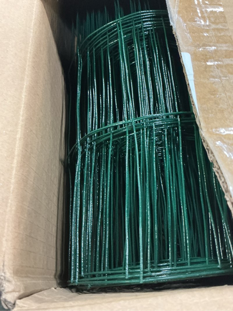 Condition photo showing Good Condition for tongmo 4 ft x 50 ft green pvc coated welded wire fence, 16ga garden chicken wire fence roll, mesh size 2" x 4" hardware cloth, ideal for yard protection and poultry netting 4ft*50ft green