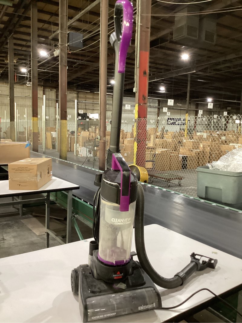 Condition photo showing As Is for USED NOT TESTED\nBissell CleanView Compact Turbo Upright Vacuum with Quick Release Wand, Full Size Power, Compact Size for Apartments & Dorms, 3437F
