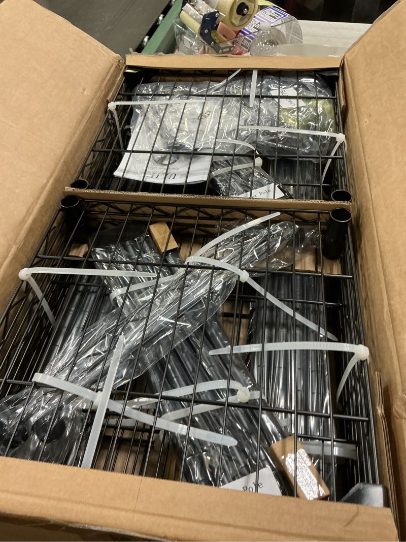 Condition photo showing New/Like New for Ulif E10 Clothes Rack?With Stretchable Hanger Rod?Freestanding Clothing Racks for Hanging Clothes?Adjustable Closet Organizer System?Portable Garment Rack 73-97"W x 15" D x 72" H?Max Load 800LBS?Black