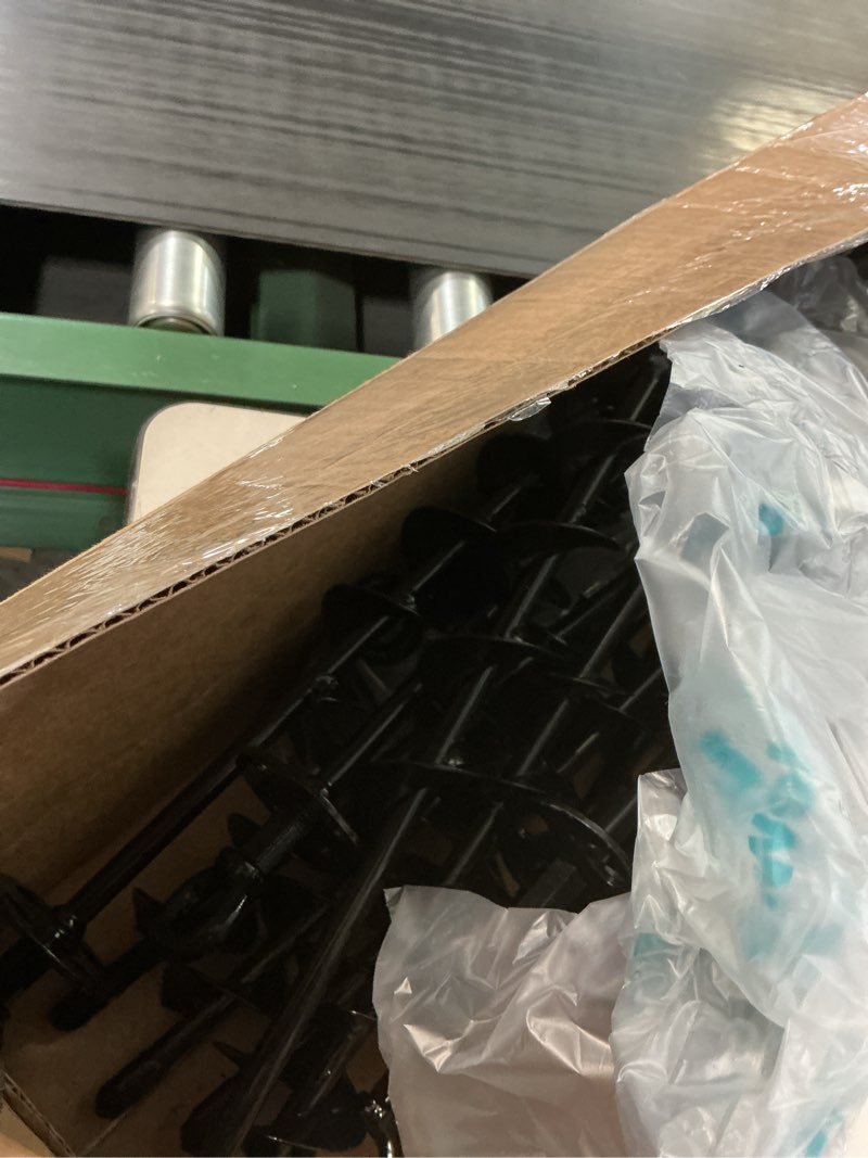 Condition photo showing Good Condition for Ground Anchors Screw in - Heavy Duty Trampoline Anchors/Stakes for High Wind, 4 Pack Earth Anchor Kit with Straps and Wrenches for Swing Set, Trampolines, Shed, Mobile Home, Carport, Gazebo