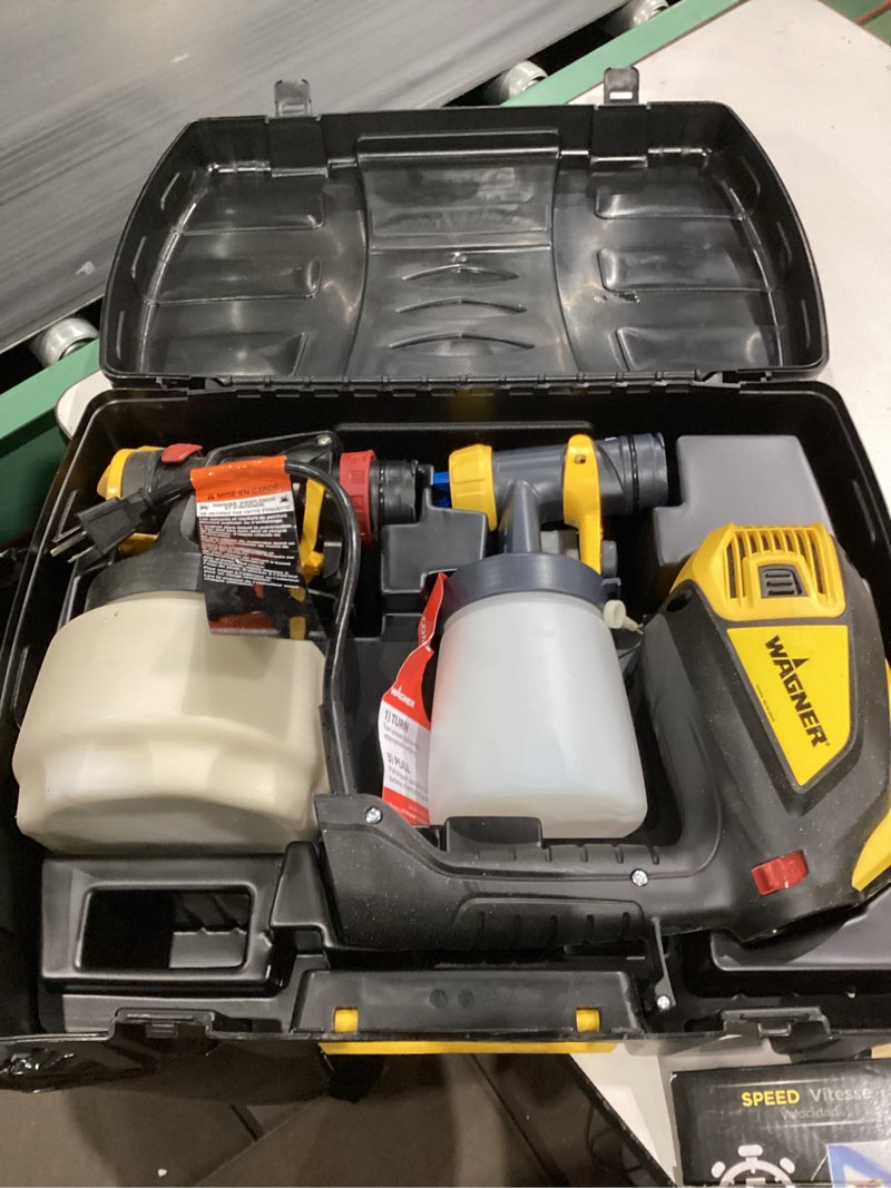 Condition photo showing As Is for wagner flexio 3500 electric handheld hvlp paint sprayer