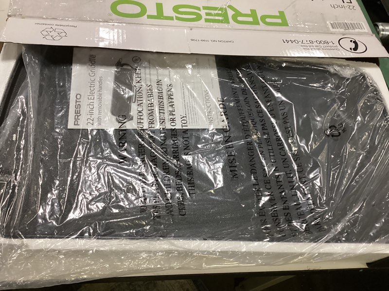 Condition photo showing Good Condition for Presto 07061 22-inch Electric Griddle With Removable Handles, Black, 22-inch