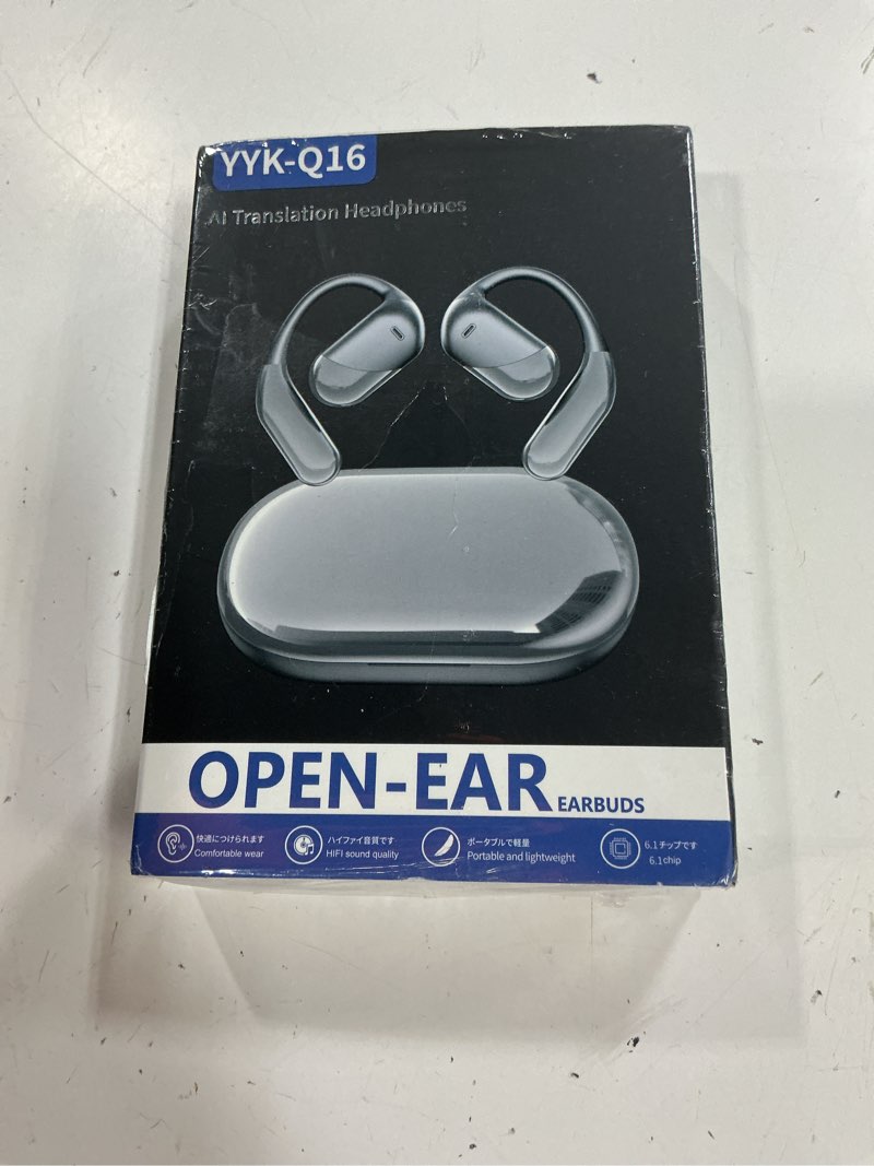 Condition photo showing New/Like New for ultra open ear headphones,over ear bone conduction earbuds with ergonomic earhook,bluetooth headphones 6.1 with digital display,60h playtime,ip55 waterproof, comfort for cycling,running,workout
