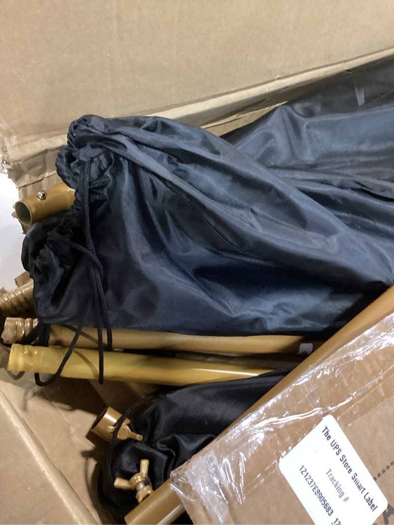 Condition photo showing Good Condition for balloon arch stand,arch backdrop stand,birthday decorations,party decorations,4ft+5ft+6ft,three storage bags,golden,metal (4ft+5ft+6ft)