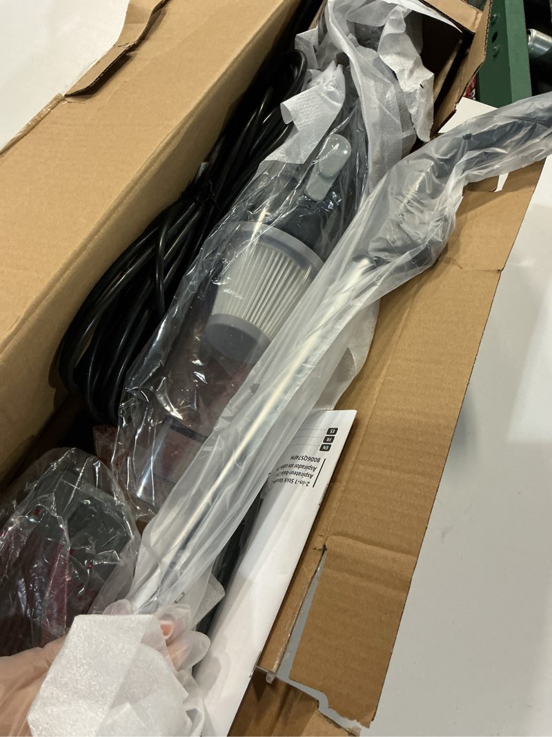 Condition photo showing Good Condition for amazon basics 2-in-1 corded stick vacuum cleaner, converts to handheld, lightweight (3.9 lbs), with washable filter, crevice tools, 0.5l dust cup, self-standing, 19.7-ft cord, 300w, black