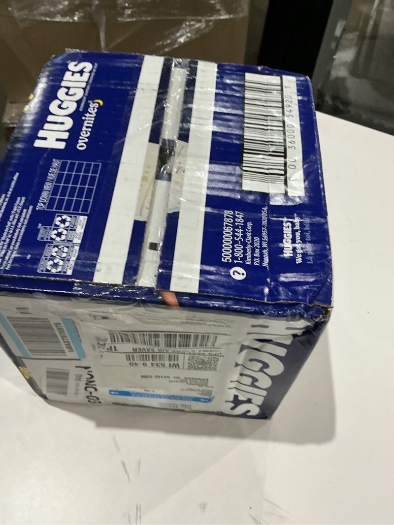 Condition photo showing Good Condition for huggies overnites size 7 overnight diapers (41+ lbs), 36 ct, packaging may vary size 7 36