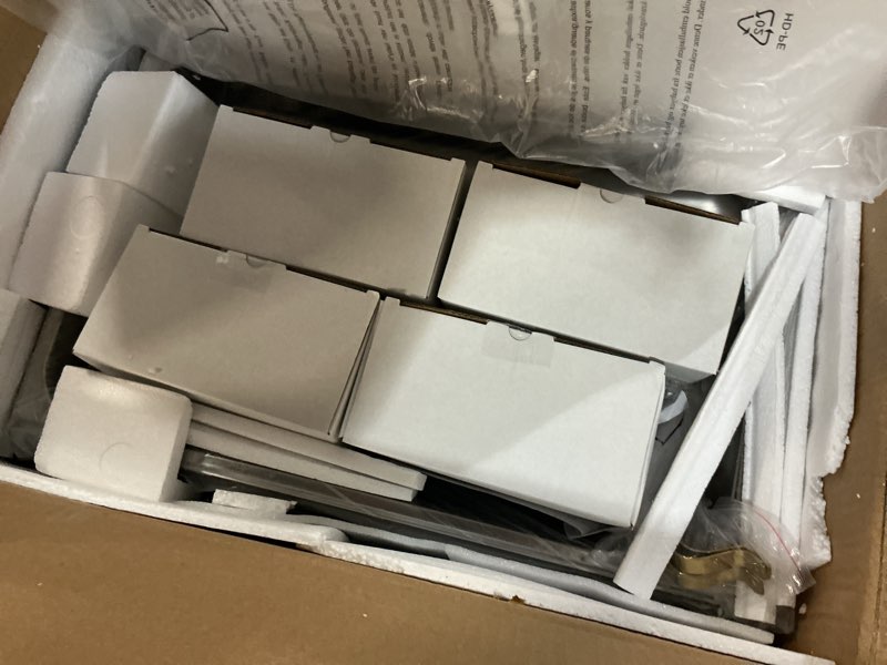 Condition photo showing Good Condition for imacone chafing dish buffet sets of 4, 8qt stainless steel rectangular chafers and buffet warmer sets for catering, with food & water pan, lid, gold foldable frame, fuel holder for event party holiday 4-pack gold frame