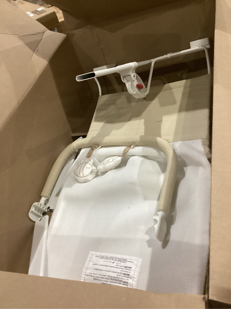 Condition photo showing As Is for baby delight alpine deluxe portable bouncer, infant, 0-6 months, 100% gots certified cotton fabrics, organic oat