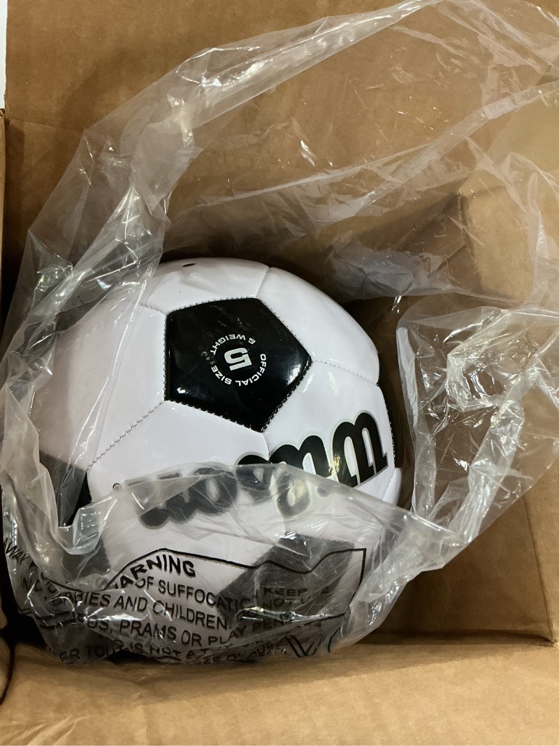 Condition photo showing New/Like New for wilson traditional soccer balls black/white size 5
