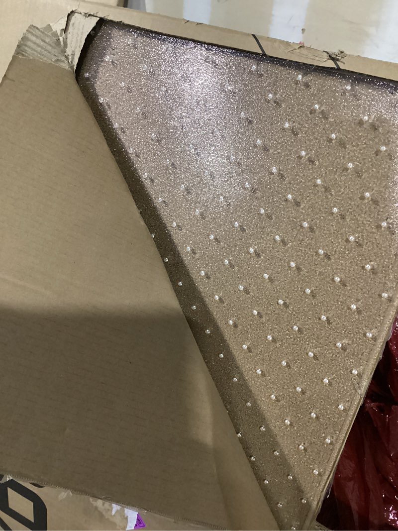 Condition photo showing Good Condition for Azadx Heavy Duty Office Chair Mat for Carpet 32" x 48" Hard Material Chair Mat for Carpeted Floor Slip Resistant Carpet Protector for Home Office Easy Glide Desk Floor Mat for Office Chair on Carpets 32" x 48" 1 PACK
