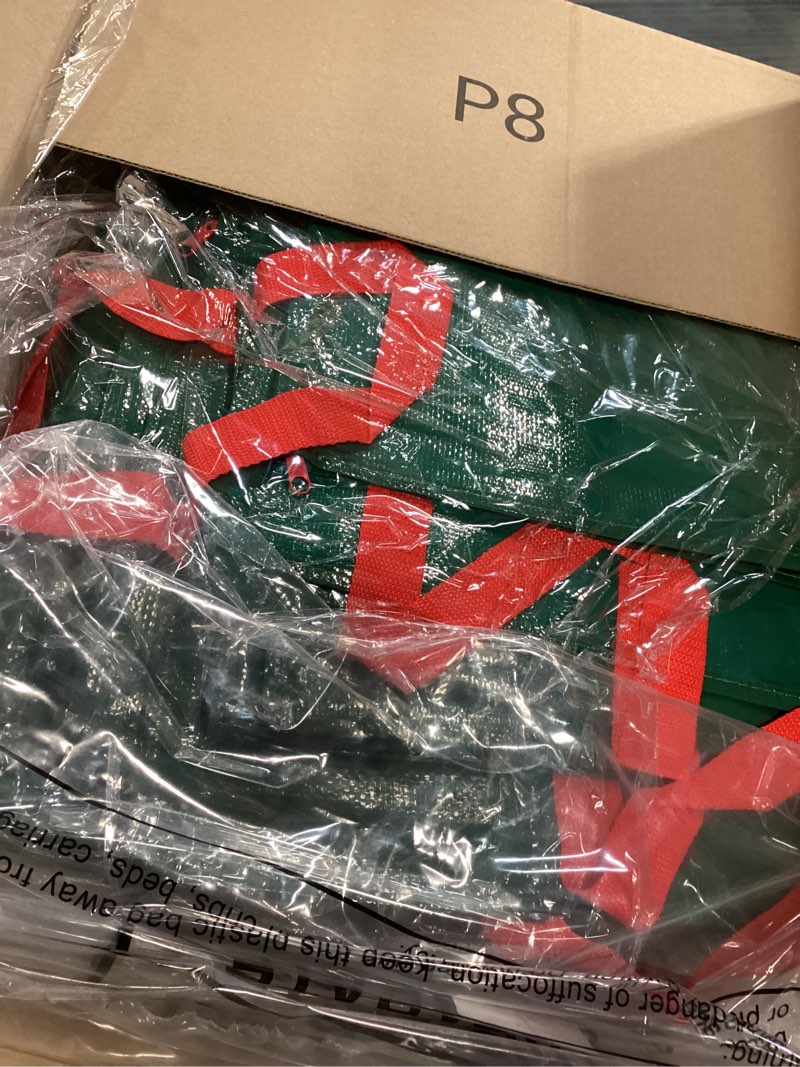 Condition photo showing Good Condition for Shappy 6 Pcs Extra Large Storage Bags Jumbo Moving Bags Christmas Ornaments Container Heavy Duty Organizer Storage Bag with Zippers(Green,65 x 30", 24 x 16", 12 x 12") 65 x 30", 24 x 16", 12 x 12" Green