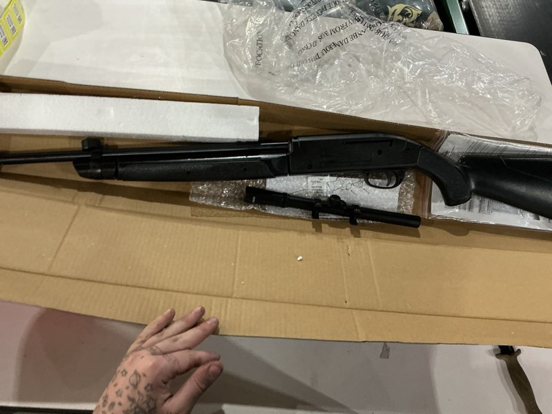 Condition photo showing As Is for Crosman CLGY1000KT Legacy Variable Pump .177-Caliber Pellet/BB Air Rifle With Scope