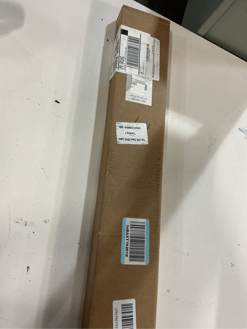 Condition photo showing New/Like New for chicology mini blinds for indoor windows – 34"w x 48"h, white horizontal vinyl blinds | cordless | easy to install | sleek low-profile fit for doors, offices, kitchens & apartments 34"w x 48"h white (commercial grade)