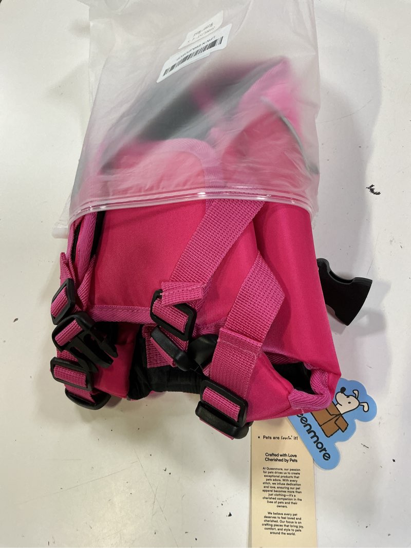 Condition photo showing Good Condition for queenmore small dog life jacket,small dog life vest for swimming,adjustable reflective dogs swimming vest,high buoyancy dogs lifesaver,pet life preserver(rosered,s) small rosered