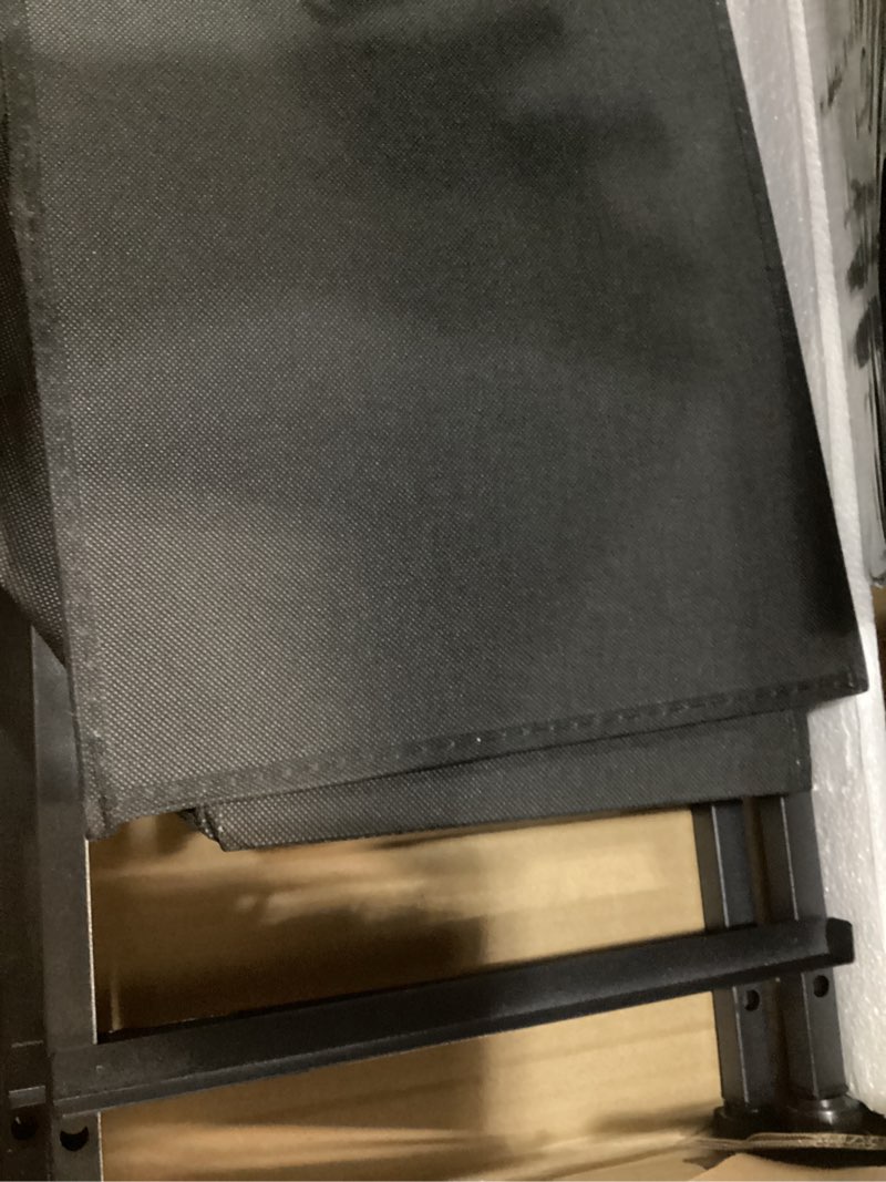 Condition photo showing As Is for Somdot Dresser for Bedroom,Chest of Drawers Storage Organizer,Steel, MDF,Non-Woven Fabric Drawers,Closet Bedside Living Room Entryway Hallway,11.8"D x 16.5"W x 45.1"H (5 Drawers) Black Rustic Brown,1 11.8"D x 16.5"W x 45.1"H (5 Drawers) Black Rustic Brown 1