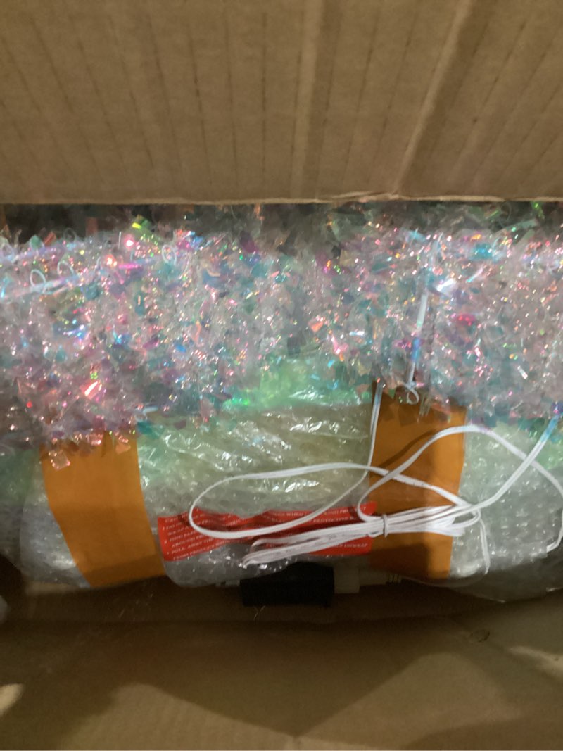 Condition photo showing As Is for 54 Inch 3D Colorful Large Lighted Christmas Deer Decorations 3-Piece Outdoor Holiday Decorations Reindeer Set with 300 Warm White LEDs, Large Yard Display for Garden, Storefront