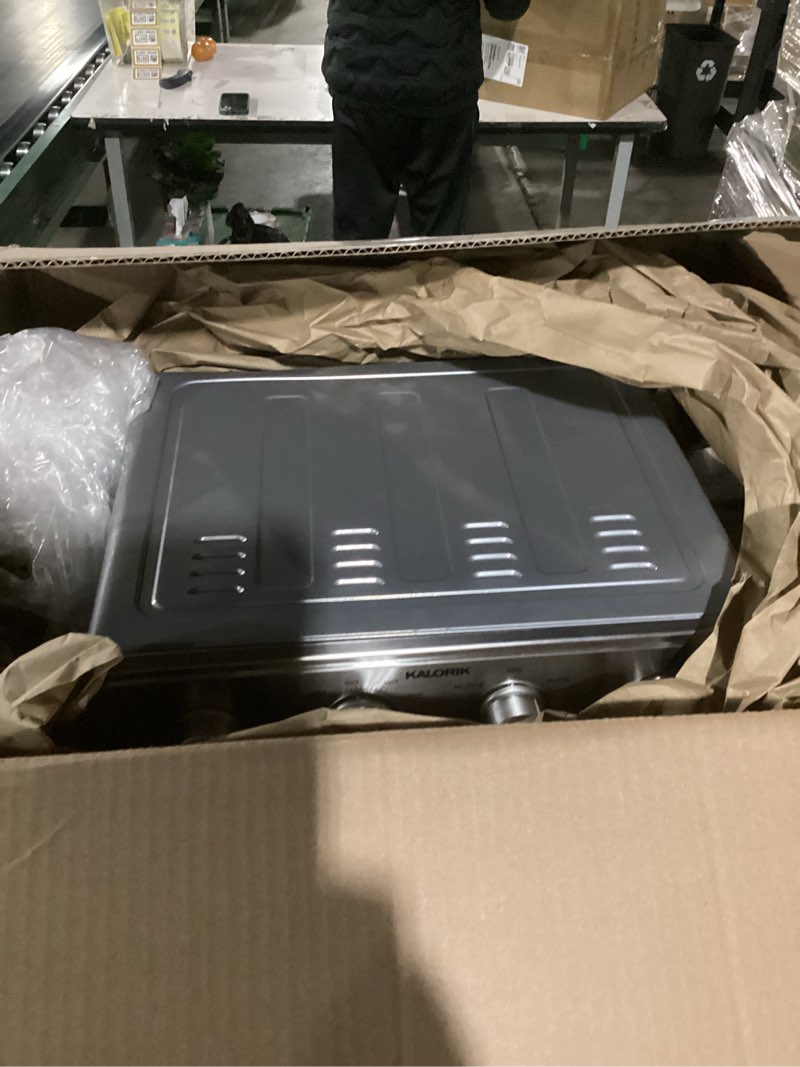 Condition photo showing Good Condition for similar to geek chef air fryer toaster oven 26 qt, large airfryer convection countertop oven combo with easy bake, roast, broil, warm, 6 slice toast 7-in-1 functions, 3 layers with 4 accessories,stainless steel 26qt (family size) silver
