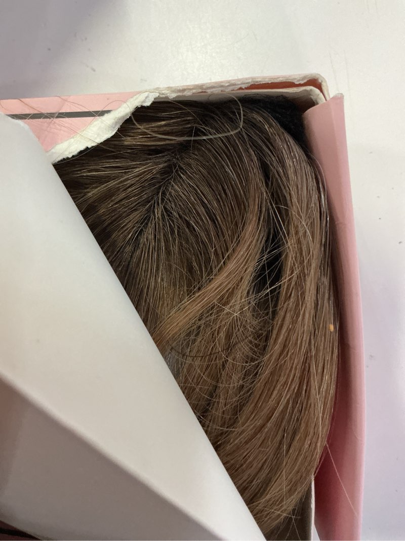 Condition photo showing Good Condition for haircube bangs hair clip in bangs 100% real human hair bangs clip in hair extensions fake bangs air bangs hairpieces for woman with temples 3 secure clips in full fringe (ombre ash blonde)