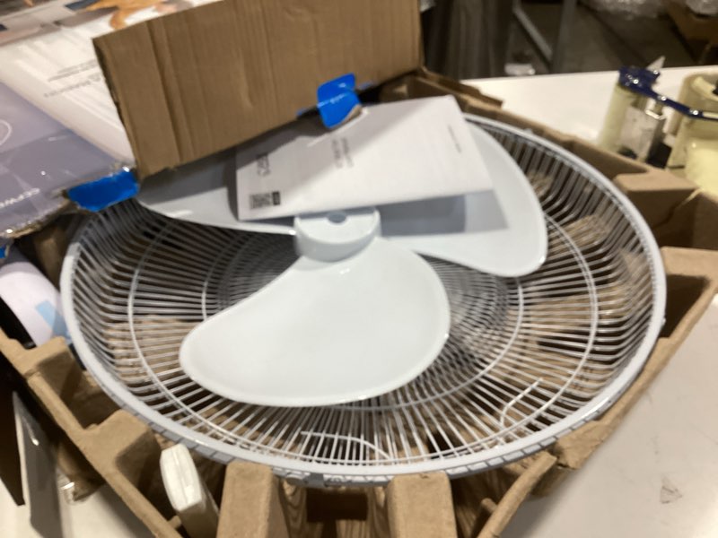 Condition photo showing Good Condition for commercial cool 16 inch wall fan with remote, white (ccfwr16w) 16 inch white wall fan