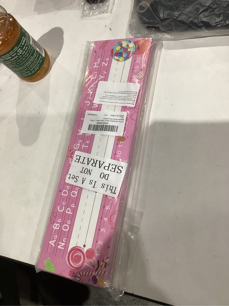 Condition photo showing New/Like New for 48 Pcs Name Tags Labels for Classroom Candy Ice Cream Cutouts Nameplate with Alphabet Number Line for Student Desk School Kindergarten Preschool Classroom Decor Teacher Supplies