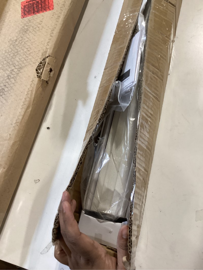 Condition photo showing Good Condition for unishades 100% blackout cordless roman shades for indoor windows & french doors, 30 3/4" w × 60" h - blackout - natural blackout - natural 30 3/4" w × 60" h