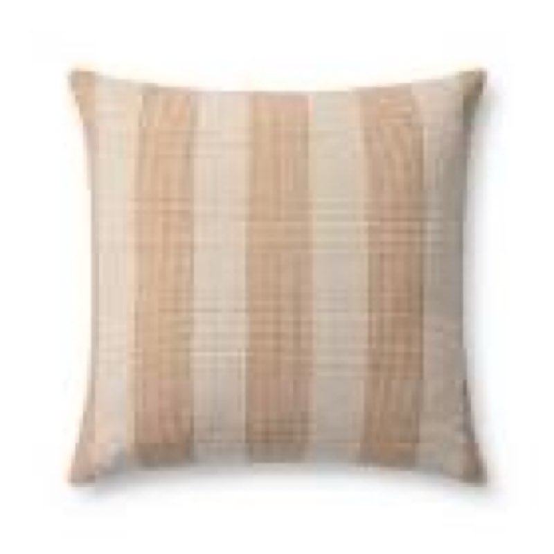 (Pillow Cover Only) Loloi Chris Loves Julia Auggie Collection PCJ0021 Orange/White 22'' x 22'' Cover Only Pillow