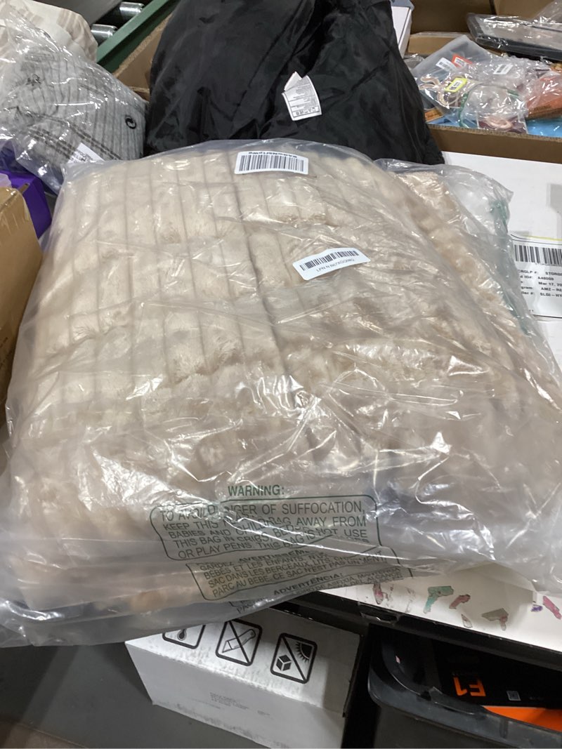 Condition photo showing New/Like New for smiry couch cover for dogs washable, non slip fuzzy pet couch covers for 3 cushion sofa pet friendly, thick soft sofa slipcovers cushion protector (khaki, 27.6" x 70.9") khaki 27.6" x 70.9"