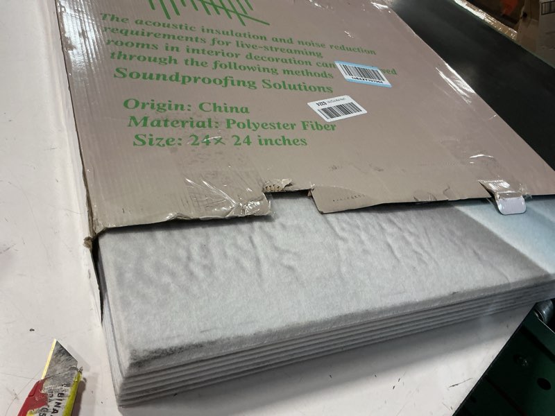 Condition photo showing Good Condition for 6 pack art acoustic panels, temgcuam self-adhesive sound absorbing wall panels, 72"×48" decorative acoustic treatment panels for home office, studio, ceiling & media room