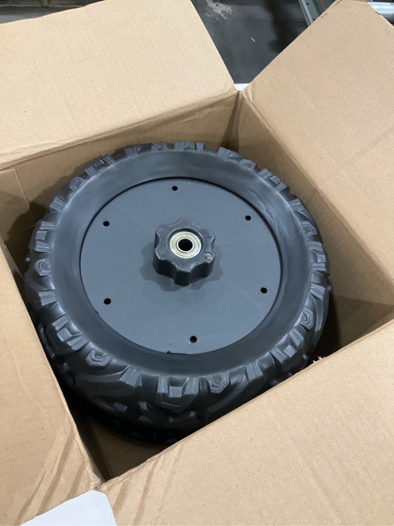 Condition photo showing Good Condition for 2Pack 29CM/11.4'' EVA Soft Compound Tire for Power Wheels Ride on Car ?Alligator Tires Upgrade,Off-Road Tires Front/Rear Wheels for Ride on Toys Car/SUV/Jeep/UTV Replacement Parts,Black,Bearing