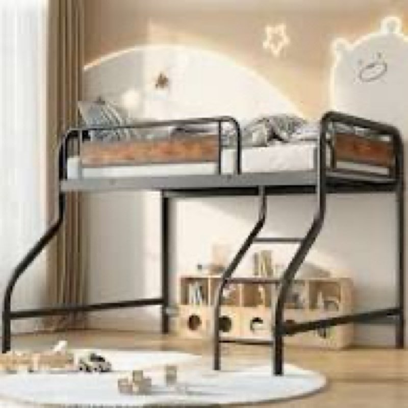 Metal loft bed frame incomplete 