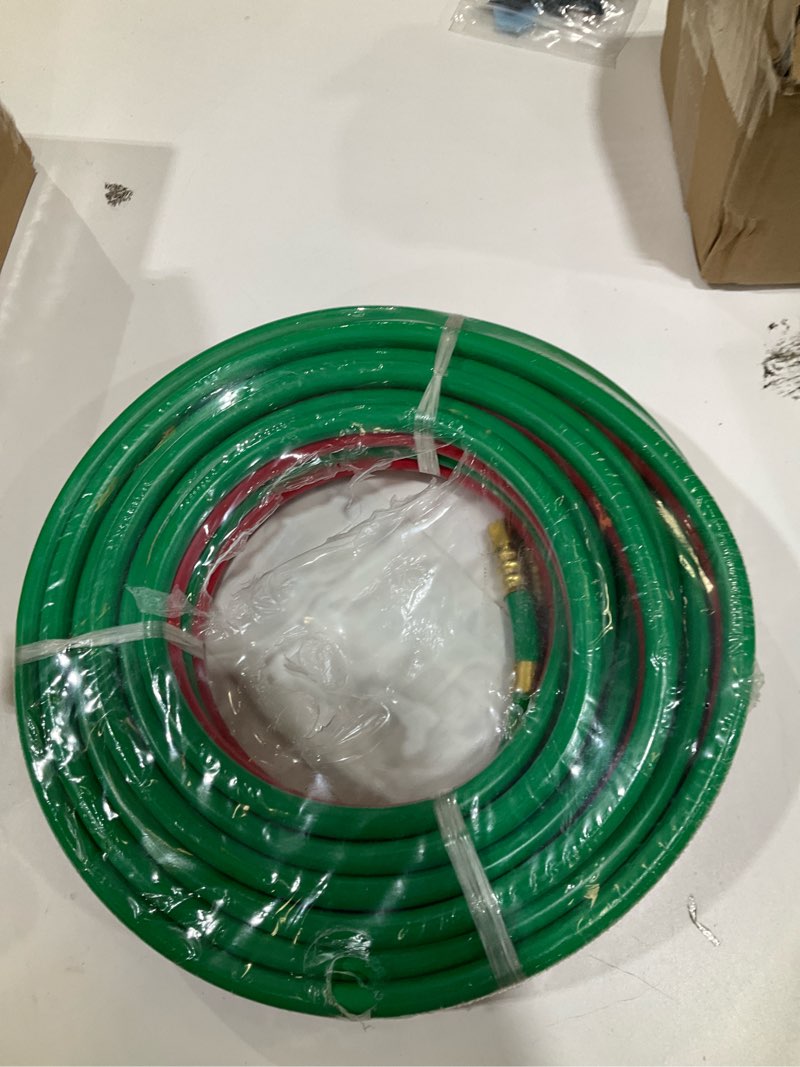 Condition photo showing Good Condition for rx weld 3/16-inch oxygen acetylene hose with 3/8"-24 a fittings, grade r, 25 feet