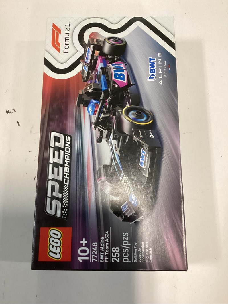 Condition photo showing New/Like New for LEGO Speed Champions BWT Alpine F1 Team A524 Race Car Toy - Building Set for Kids, Boys & Girls, Ages 10+ - Toy Car for F1 Fans - Gift Idea for Birthday - 77248