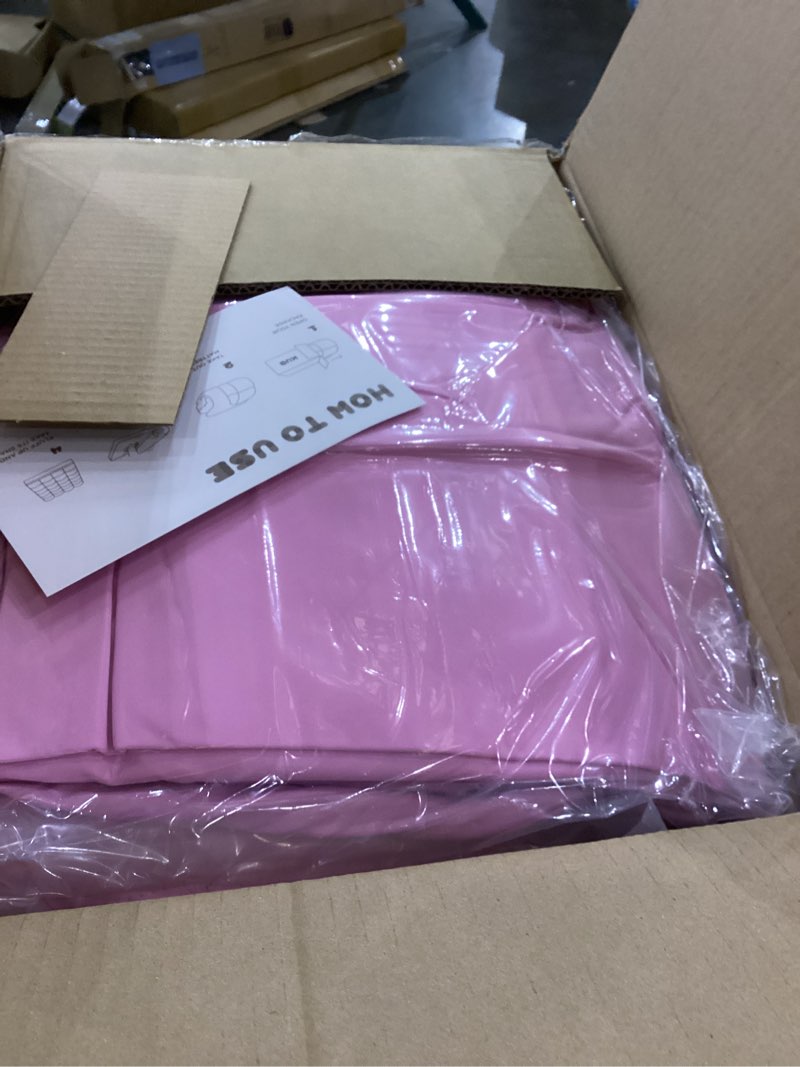 Condition photo showing New/Like New for KUB Mattress Topper&Cooling Mattress Protector Bed Fitted Sheet Set, Deep Pocket&4 Elastic Bands, Triple Anti-Slip, Back Pain Relief, Breathable Soft 2 inch Mattress Pad Cover (Pink, Twin) Pink Twin