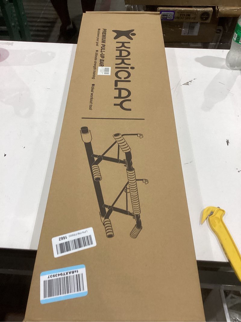 Condition photo showing New/Like New for new upgrade pull up bar for doorway - foldable design & space-saving, upto 440 lbs capacity, no screwing or slipping - usa original patent, designed, shipped, warranty