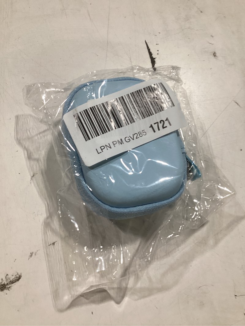 Condition photo showing New/Like New for case for tagry x08 bluetooth headphones true wireless earbuds 60h, mesh pocket for charge cable (pale blue)