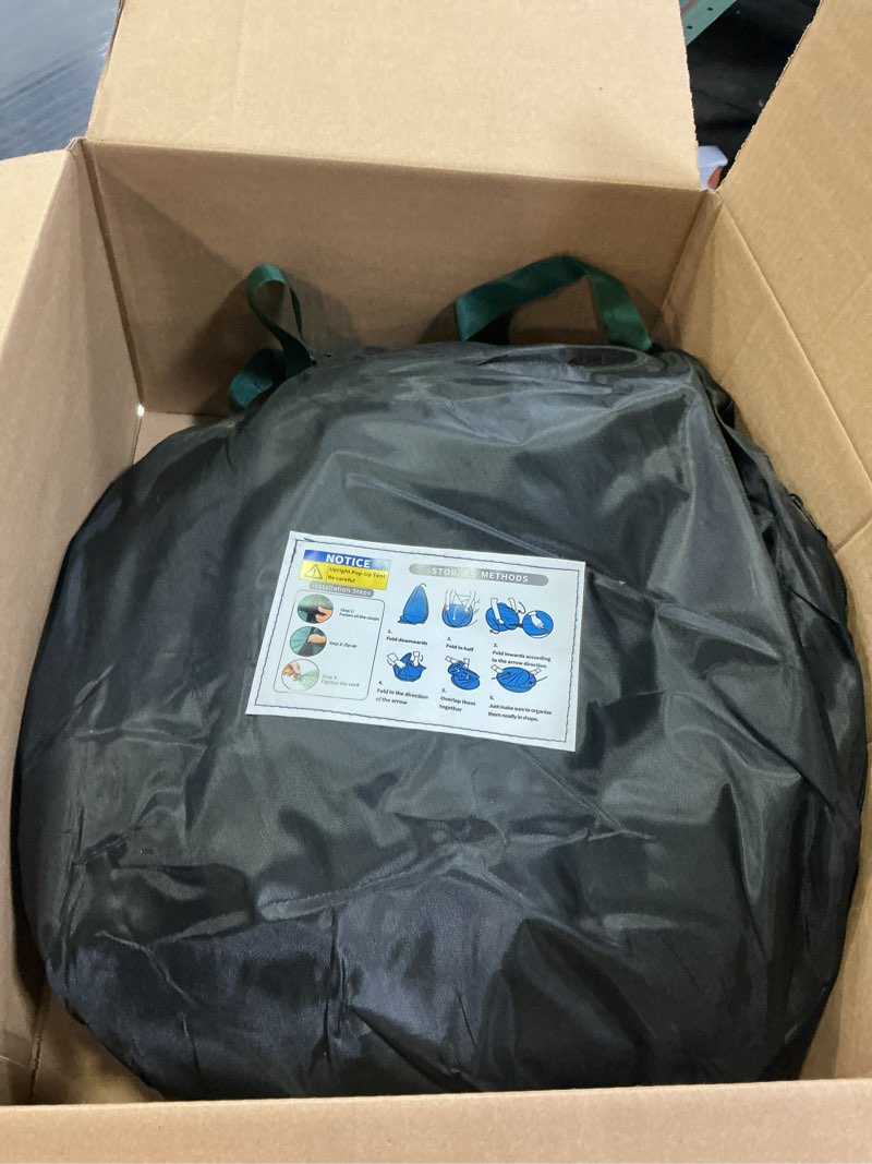 Condition photo showing As Is for Glymnis Pop Up Beach Tent Beach Shade Tent for 1-4 Persons Sun Shelter UPF 50+ Enclose Zipper Door Portable Easy Up Beach Tent S (1-2 Persons)