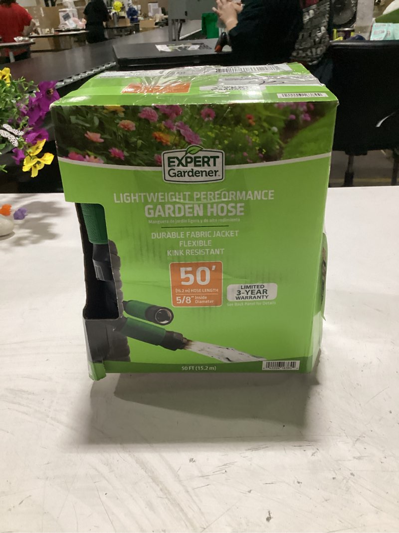 Condition photo showing As Is for expert gardener lightweight performance 50 ft garden hose