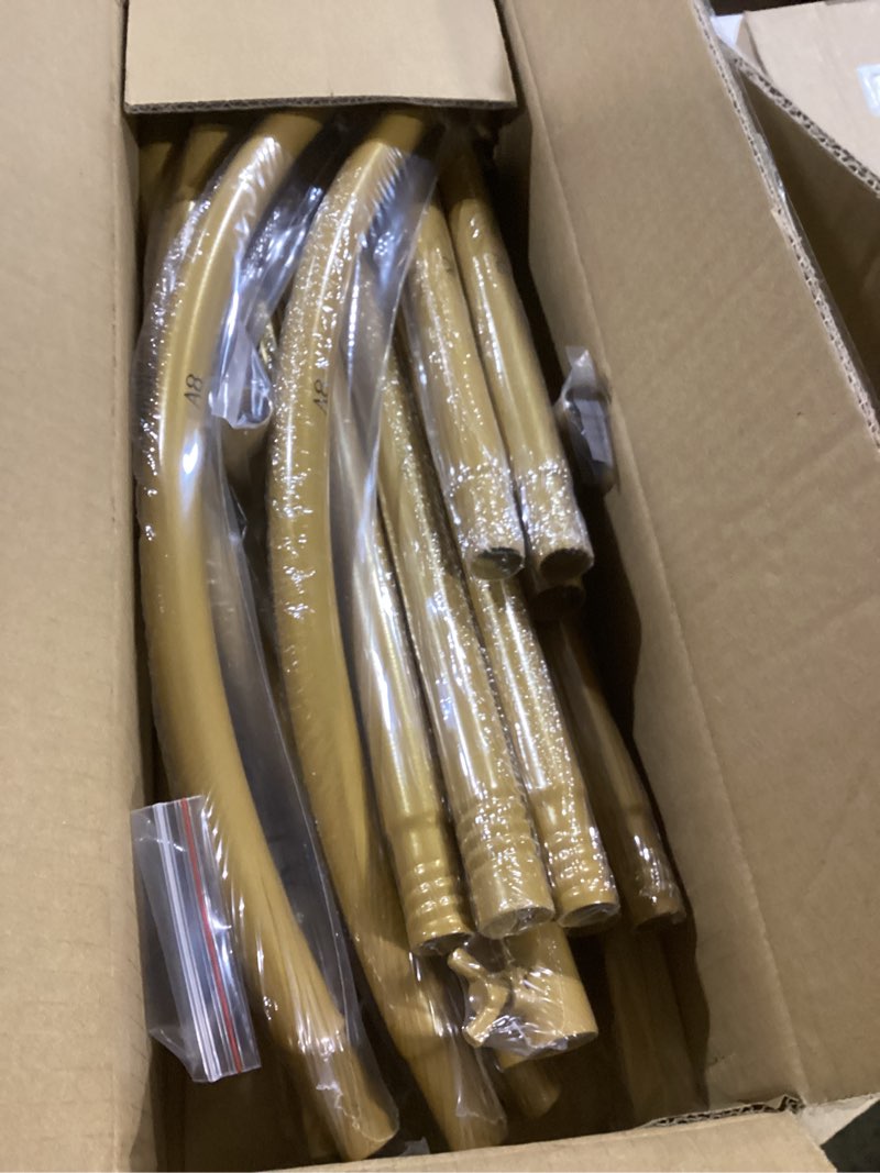 Condition photo showing Good Condition for metal arch backdrop stand 2 set (6ft/5ft), gold wedding arch frame, balloon arch stand for wedding, baby shower, birthday, ceremony, party decor gold 6ft+5ft