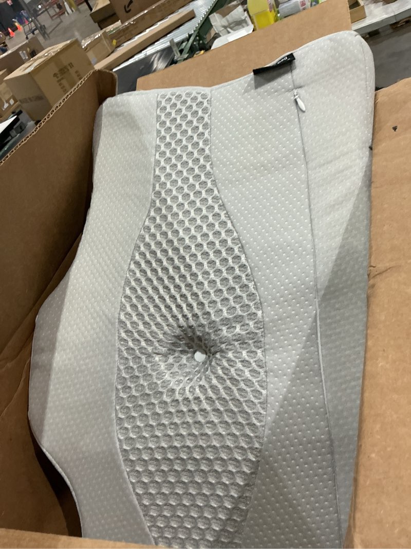 Condition photo showing Good Condition for side sleeper pillows for adults with arm hole, 2 in 1 ergonomic cervical neck pillow for neck and shoulder pain, memory foam pillow for side, back and stomach sleepers, cooling comfort, grey