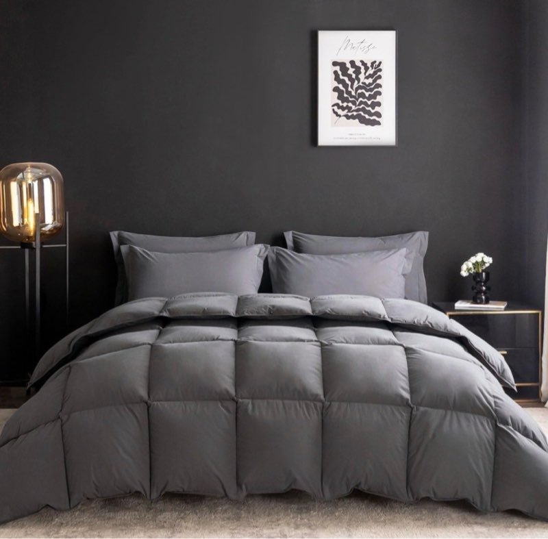 wenersi feather down fiber comforter king size,hotel style bedding comforter,750+ fill power,1200tc,