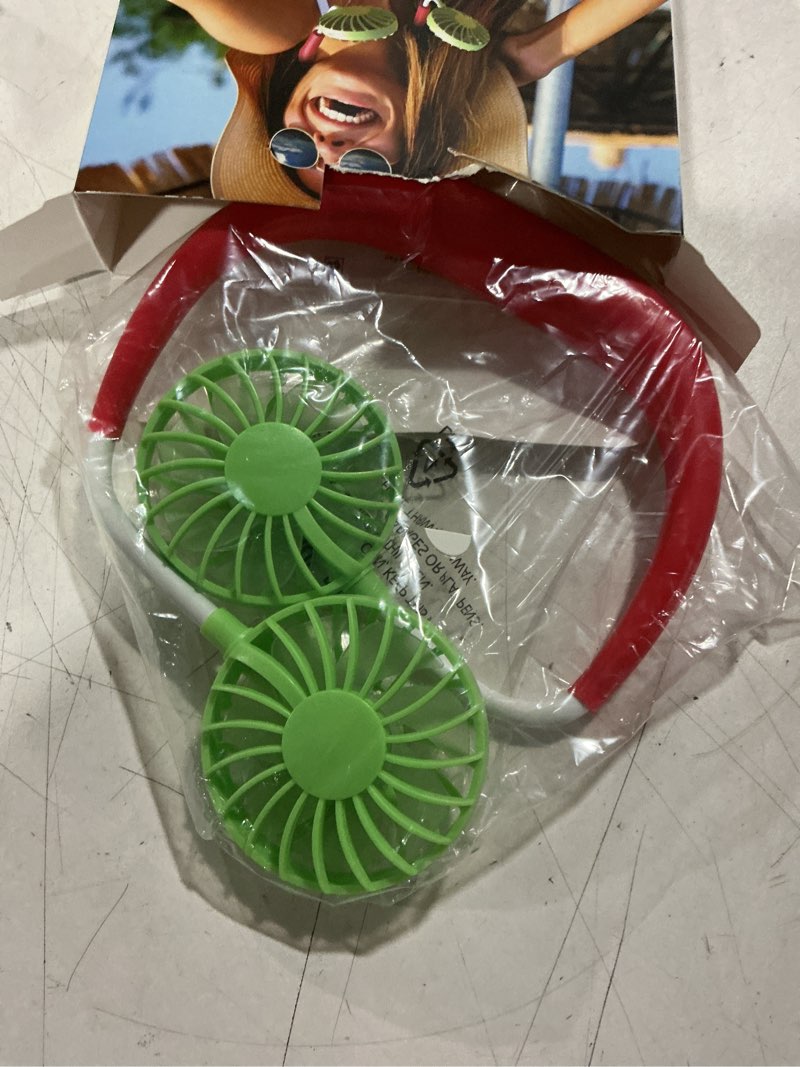Condition photo showing As Is for breezebuddy portable wearable neck fan, hands-free usb-c rechargeable, white