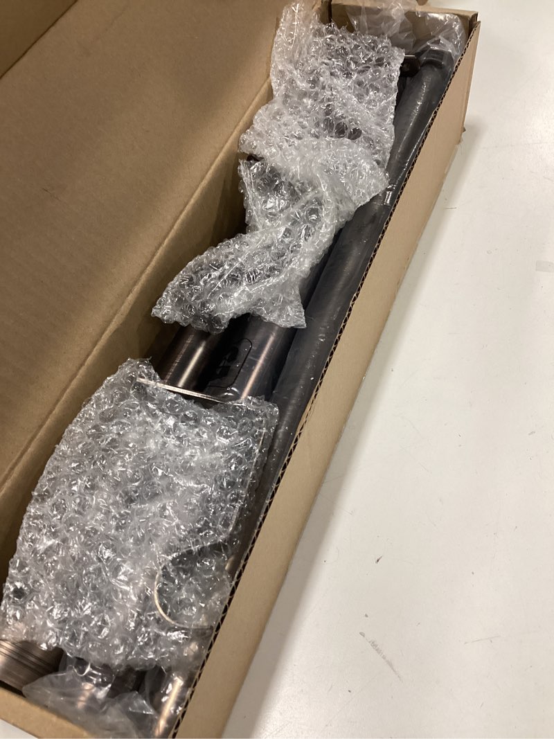 Condition photo showing New/Like New for Heavy Duty Curtain Rods for Windows 18 to 88 Inch, Adjustable Length 1 Inch Diameter Window Curtain Rod with Aluminium Finials, Black Red Nickel 18"-88" Antique Black and Red