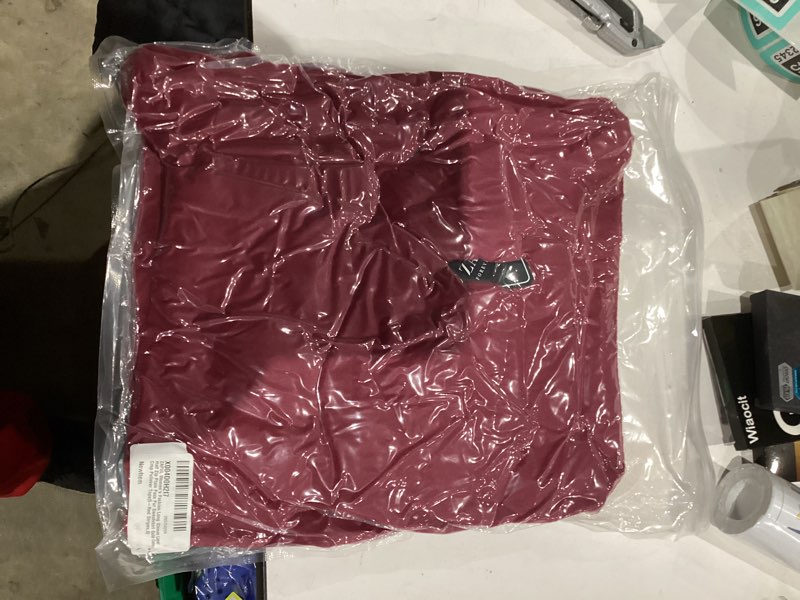 Condition photo showing Good Condition for ZAFUL Women's Fashion Long Sleeve Lapel Half Zip Plain Faux Fur Sweatshirt Solid Color Crop Pullover Tops 5-red Stripes Small