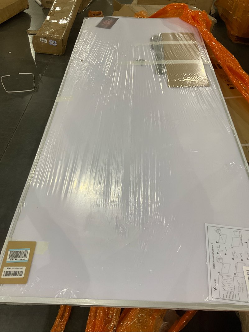Condition photo showing As Is for VIZ-PRO Dry Erase Board/Magnetic Whiteboard, 96 x 40 Inches, Large Wall Mounted Board for School Office and Home 96"W x 40"H