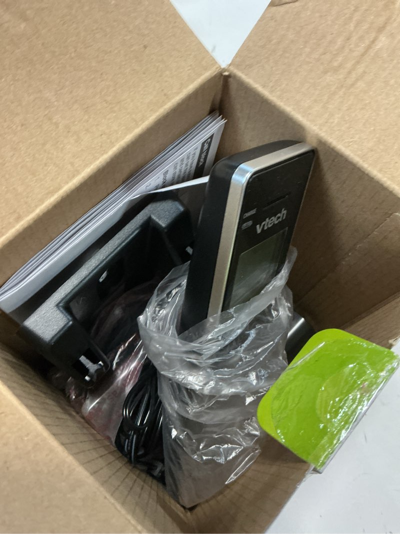 Condition photo showing As Is for vtech dect 6.0 expandable cordless phone with call block  cs6919 (silver & black)