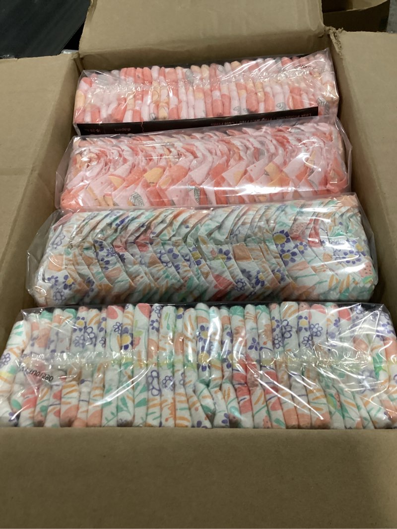 Condition photo showing New/Like New for the honest company comfort dry disposable diapers for sensitive skin, hypoallergenic, just peachy + flower power, super club box size 3 (16–28 lbs) 120 count