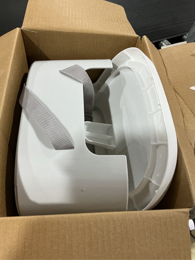 Condition photo showing As Is for ingenuity deluxe learn-to-dine feeding seat, ages 6 months to 3 years, orange and teal